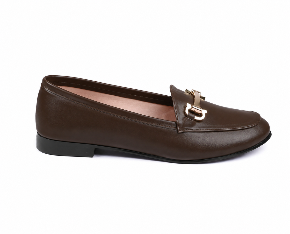 The Everyday Icon | Basic Leather Loafer -Brown