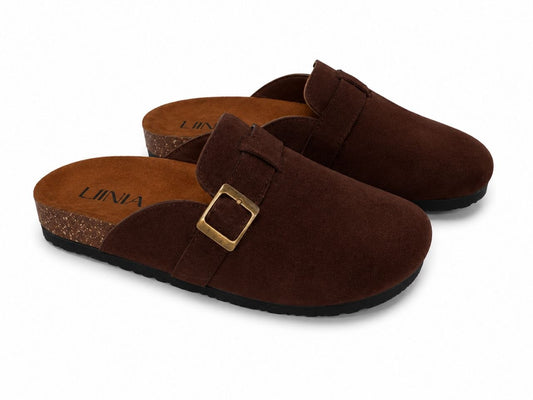 Slow Mornings-Suede Clog-Brown
