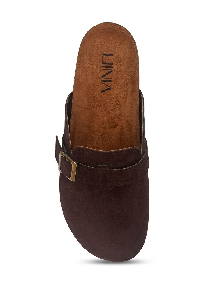 Slow Mornings-Suede Clog-Brown